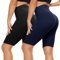 CAMPSNAIL 2er Pack Radlerhosen Damen Kurze Sporthose Sport Yoga Gym Biker Shorts Leggings Knielang High Waist Sommer Elastisch Blickdicht Schwarz & Navy,S-M