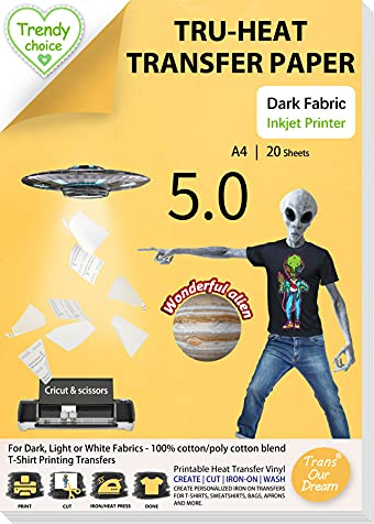 TransOurDream 20 Sheets A4 Dark 5.0 with Inkjet Printer(Trans-05-20)