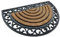 FACILITYS Terre Jardin - Paillasson Exterieur Entree, 75 x 45 x 1,5 cm - Paillasson Coco, Fibres de Coco Naturelles sur Cadre en Caoutchouc - Tapis d'Entrée Intérieur, Essuie-Pied Demi Lune