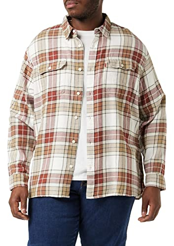 Levi's Men's Jackson Worker Shirt Jones Plaid Marshmallow (Neutral) L