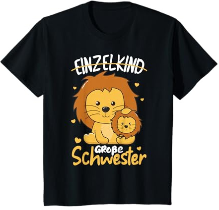 Löwen Einzelkind große Schwester 2027 für Geschwister T-Shirt