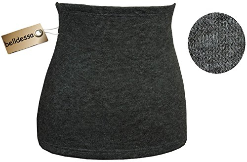 alles-meine.de GmbH Angora Wolle - grau - Nierenwärmer/Bauchwärmer/Rückenwärmer - Größe: Männer L - ideal auch für Blasenentzündung und Hexenschuss/Rückenschmerzen
