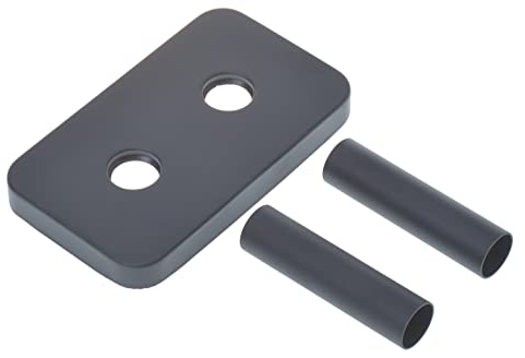 Aqbau® Abdeck Doppelrosetten für HEIZKÖRPER mit Schutzrohr | Rohrmanschette, Heizung, Heizkörper (Schwarz)
