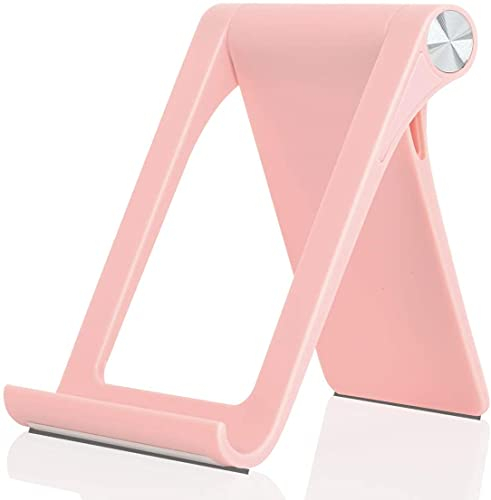 Giftorld Telefonständer Halter Multi-Winkel Verstellbarer Telefontischständer Halter für iPhone 16 15 14 13 12 11 Pro Max XS XR Samsung Galaxy S22 S21 S10 S7 Edge S6 Android Smartphone (Rosa)