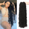 Faux Locks Crochet Braids Meches Cheveux Pour Tresse Faux Locs Meches Pour Tresses Africaine Rajout Cheveux Tresses Fausse Locks Crochet Soft Locs Butterfly Locs Crochet (24Inch #1B)