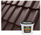 Isolbau Dachfarbe - 4 kg RAL Farbe Fassadenfarbe Nano Dachlack Sockelfarbe Wetterfest - Lösemittelfrei, Wasserdicht, UV-beständig - Braun