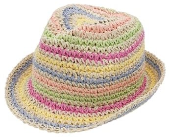 maximo Alexia Girls Strohhut Sommerhut Sonnenhut Kinderhut Strandhut (49 cm - bunt)