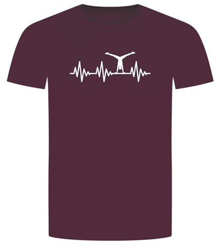 Herzschlag Handstand T-Shirt - EKG Turnen Sport Geräte Yoga Gymnastik Artist