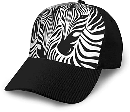 OCELIO Abstrakte Tier Zebra gespleißt gebogene Krempe Baseball Cap Herren und Damen Sport Baseball Cap