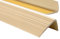 PerfectPVC PVC Treppenkantenprofil selbstklebend 65x40mm 1,30m Antirutsch-Profil Treppenprofile Kantenschutz Winkelprofil aus Kunststoff für Treppenstufen Treppen Cremefarbe