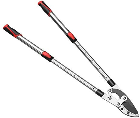 Gartenschere, Gartenschere, langer Griff, Teleskop-Amboss-Astschere, Landschaftsbau, Beschneidungswerkzeug für raue tote Bäume, ausziehbare 69–103 cm große Gartenschere