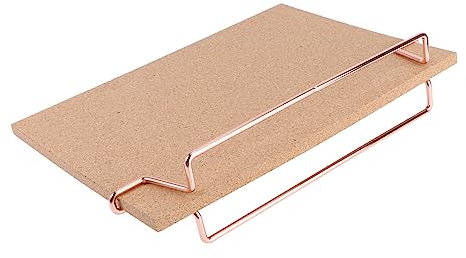 VILLFUL Cork Bulletin Board Rose Gold Base Memo Pin Board for Home Office for Photos and Memos Display