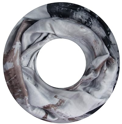 Majea Damen Loop Schal Schlauchschal Halstuch (880021) (grau 15)