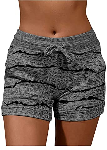 Steghose Ski Comfy-Zeichenkette Hosen für weiche und Damenshorts Aktivbekleidung mit Taschen Yogahose Hose Damen (A, S)