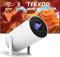 TEKXDD 4K Mini Projector with WiFi 6 and Bluetooth 5.0/300 ANSI Native Outdoor Movie Projector, Portable Smart Projector Home Theater Compatible with iOS/Android/PC/DVD/PS5 (White)