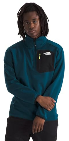 The North Face Herren Crest 1/4 Zip Sweatshirt, Midnight Petrol/TNF Bla, XXL