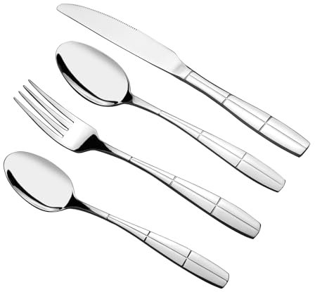 Buyitt Cutlery Set, Stainless Steel Dinner Knife and Fork Sets 24, Dinnerware/Tableware/Silverware Set