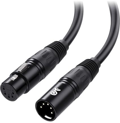 Cable Matters 5 Pin DMX Cable 10 ft, 24 AWG with Braided Shielding for Lighting and Stage Equipment, 110 Ω Nominal Impedance