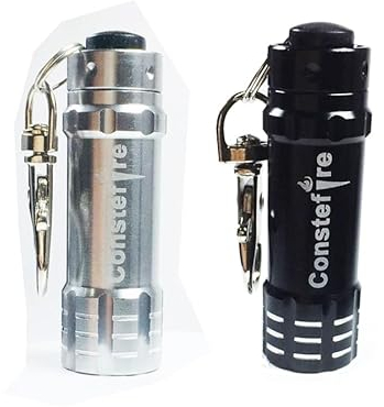 Portachiavi per chiavi di casa auto, Mini Torcia LED Portachiavi,2PACK Torcia Portatile a Batteria,LED Torce Piccole Elettriche Portatili con portachiavi per Attività All'Aperto Campeggio Scuola