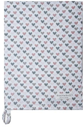 Krasilnikoff - Geschirrtuch Konfetti Hearts, Herzen (Rose)