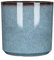 Garden Gear Blue Glazed Cylinder Planters 26cm Diameter Flower Pot Indoor and Outdoor Patio Pathway Durable Pots (1)