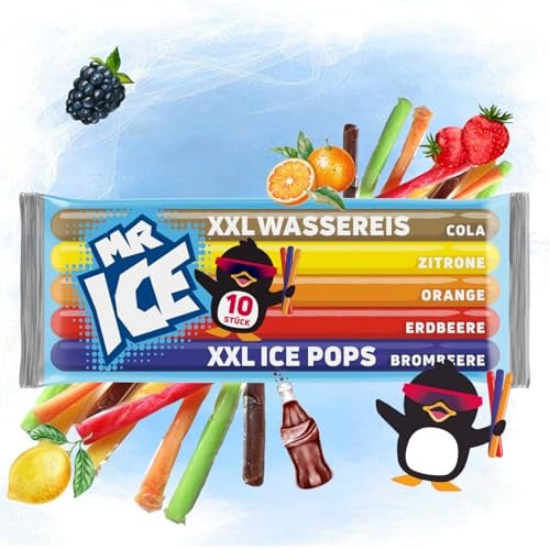 MR ICE Wassereis 15 x 600ml | 150 x Fruchteis Icesticks mit je 60ml - Großpackung mit 5 x Geschmacksrichtungen | zum einfrieren