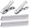 50 clip da giardino, morsetti per serra, clip in acciaio inox per reti, clip per copertura di file resistenti con una presa forte per telo ombreggiante o copertura per piante su cerchi da giardinaggio