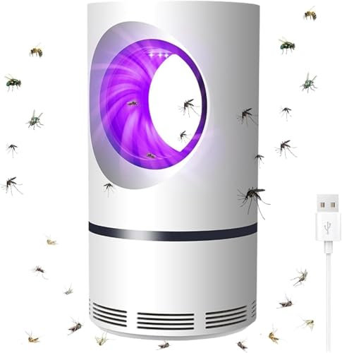Lampe Anti Moustique,Tue Mouche Electrique, LED Répulsif Tueur de Moustiques,UV Tue Mouche Electrique,Lampe Anti Moustique USB,pour Chambre Cuisine Terrasse Anti Moustique (2PC)