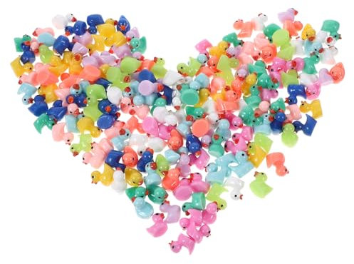 CIYODO 200stücke Miniatur-entenfiguren Aus Harz Für Außenbereich Kleine Enten Als Dekoration Gartenstatue Und Kuchendekorationen Robuste Figur Für Terrasse