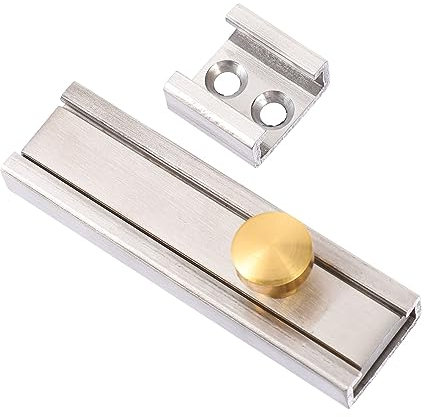 Yardenfun 1ensemble Verrou De Porte Coulissante Anti-effraction Targette De Sécurité Pour Et Fenêtres