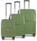 Stratic Bright+ Hartschalen-Koffer Trolley Koffer-Set Reisekoffer, wasserabweisend, 4 Rollen, erweiterbar, TSA-Schloss (Größe S,M,L,Olive)