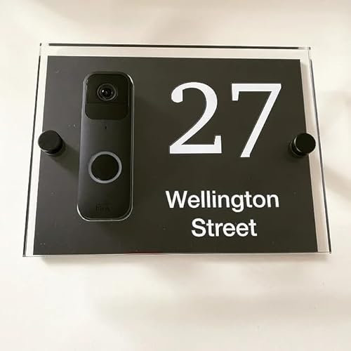 BLINK Acrylic Doorbell House Number Sign (Dark Grey)