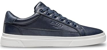 989Zé ENZO Mens Trainers Essential Runner Leather Menswear Sneaker MFW7_Shoes_Sienna Navy 9
