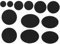 12 Pieces Premium Black Self-Adhesive Puffer Down Jacket Repair Patches - Waterproof Rip-Stop Nylon Fabric for Jackets, Tents, Sleeping Bags & Ski Pants | Durable and Easy to Use