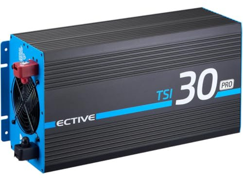 ECTIVE - Wechselrichter 12V auf 230V TSI PRO 30-3000W reine Sinuswelle - Offgrid-Spannungswandler DC/AC Strom mit USB, Überlast- & Überhitzungsschutz, NSV & USV Funktion - Inverter Stromwandler