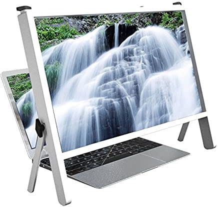 ZJFHEYUO Laptop Screen Magnifier 21 Inch Laptop Stands, Magnifying Glass 3X Reading Magnifier For Seniors Ultra-clear Anti-blue Optical Lens,Multi-angle Adjustment, Computer Monitor Magnifier Screen