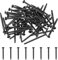sourcing map 60Pcs M4.8 x 60mm Pan Head Self Tapping Screws, Galvanized Carbon Steel Self Drilling Screws for Metal Sheet Metal Screw, Black