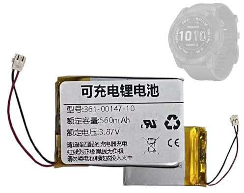 HIGHAKKU Batteria di ricambio 361-00147-10 compatibile con Gar-min Fenix 7X / 7X Solar Tactix 7 Smartwatch