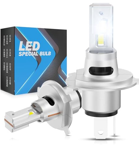 TUINCYN Ampoule H4 LED Voiture, 30000LM 800% Luminosité HB2/9003 LED Lampes, LED H4 Anti Erreur 6500K, 1:1 Design Phare de Voiture, Remplacement pour Halogènes, Plug and Play, 2 Ampoules