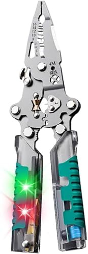 10-in-1 Multifunctional Electrical Pliers - Foldable Wire Stripper Tool with Voltage Tester, Wire Stripping, Cutting, Crimping, Twisting & Screwdriver, for Home, Auto, Hydropower Repair (1PC)