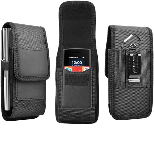 Ranyi Klapphalter, kompatibel mit TCL Go Flip2 4058G/ Jitterbug Flip2/ Nokia 2780 Flip/AT&T Cingular Flex 2 Smart Flip/HMD Barbie/CAT S22 Flip Phone, Holster mit Gürtelclip & Kartenhalter