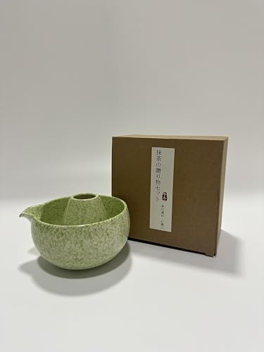 Matesen Matcha Bowl with Spout, 2-Piece Premium Starter Set (Chawan), Matcha Tea Bowl, 2PCS-MT101, 2PCS-MT101M