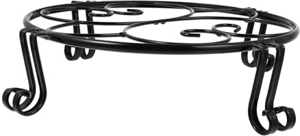 TOBBOMEY Support Pot Plantes Intérieur Métal Noir Porte-pots Décoratif Stable et Résistant pour Balcon Sellette Plantes pour Fleurs et Bonsaï