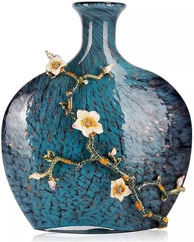 CLSDRZC Chinese Vase, Enamel Color, Living Room, Home, Dining Table Decoration, Foyer, TV Cabinet Decoration