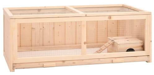 Hommdiy Hamsterkäfig 104x52x38 cm Massivholz Tanne