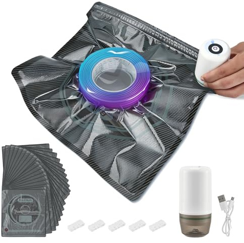 Filament Storage Bags Vacuum Storage 3D Printing Filament Kit 20 Packs Lightproof Storage Bags with Clips Electric Pump Moisture-Proof Dust-Proof Sorting & Storage of PA/DP/PC/PLA/ABS/TPU/ASA/PETG