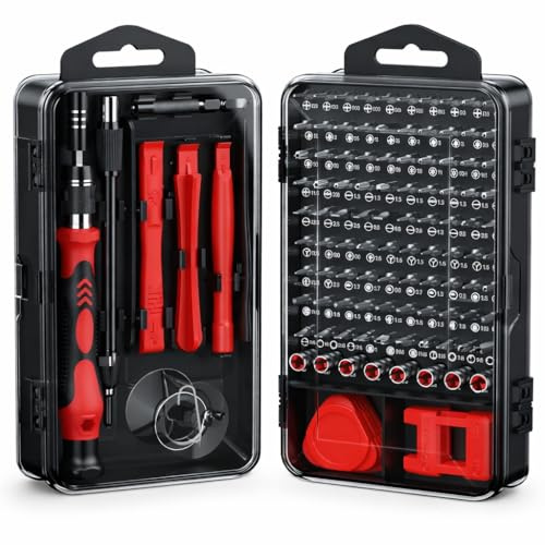 Juego de destornilladores de precisión 110 en 1, set profesional con puntas, imantado, puntasTorx, Triangular, Estrella, para reparar laptop, Macbook, iphone, Switch, PS4, PS5, Xbox, Gafas