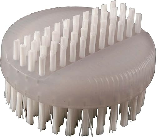 haug bürsten - Nagelbürste - doppelseitig mit Borsten aus Nylon 6.6 - Farbe: Eis - Form: Rund - Größe: 75 x 60 x 30 mm - Made in Germany