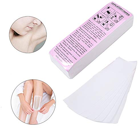Xiton 100stk Wachsstreifen Haarentfernung Depilation Waxing Enthaarung Einfache Haarentfernung für Warmwachs Zuckerpaste waxing streifen