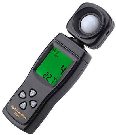 Misuratore di luce, misuratore di luce AS803 Misuratore di illuminazione digitale palmare 200.000 lux Luxmetro Lux con schermo LCD